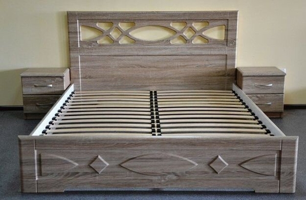 Кровать «Лиана» 1400 с газовыми подьемниками и металлическим каркасом