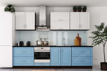 Кухня "Софт Прем'єр" білий / пастельно синій