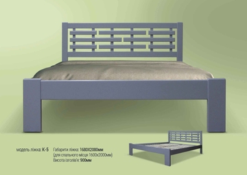 Кровать "К-5", 1200/1400x2000 (без подъемного механизма)