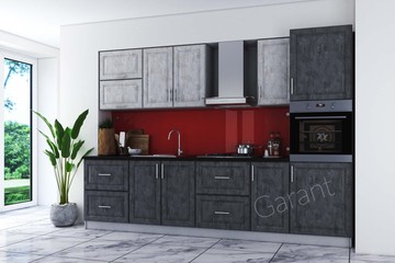 Кухня "Гламур Премьер" бетон серый/бетон антрацит